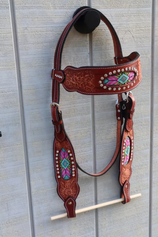 AA368256 62AC 4075 BF8F D184A46C9299 scaled Beaded Headstall with Reins