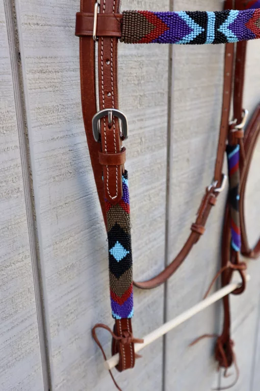 A26201AF 2A54 4AE3 9A29 92B9F72D2EA2 scaled Beaded Headstall with Reins