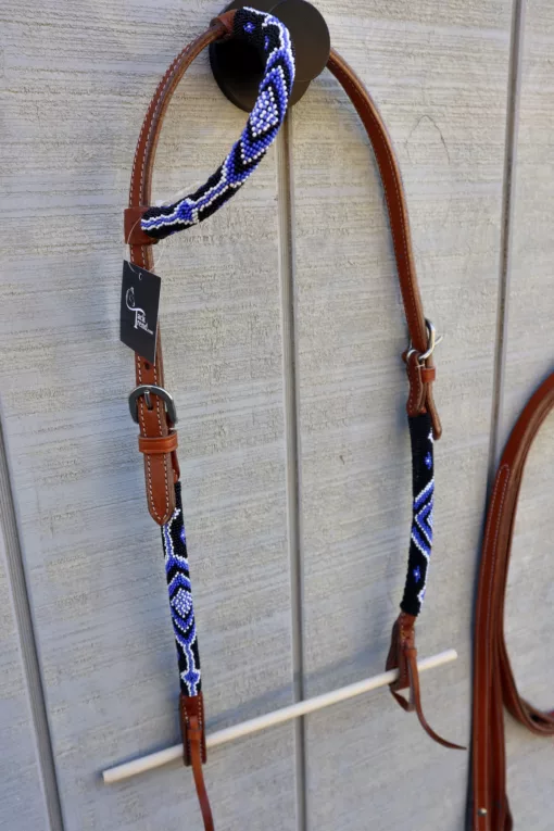 A55B7590 1086 4B23 B8D7 646739FC3508 1 scaled One Ear beaded Headstall with Reins