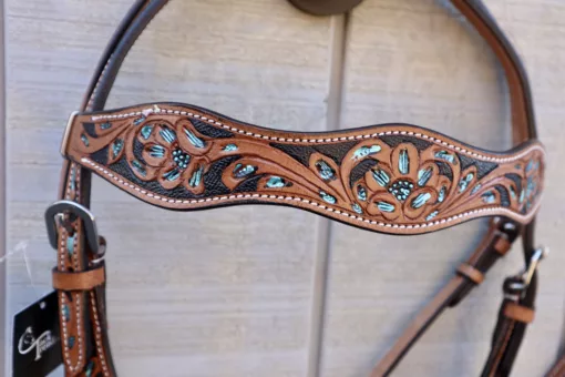 16EA1973 74F3 4FDF 9BB8 22709377330D scaled Hand Tooled/Painted Headstall